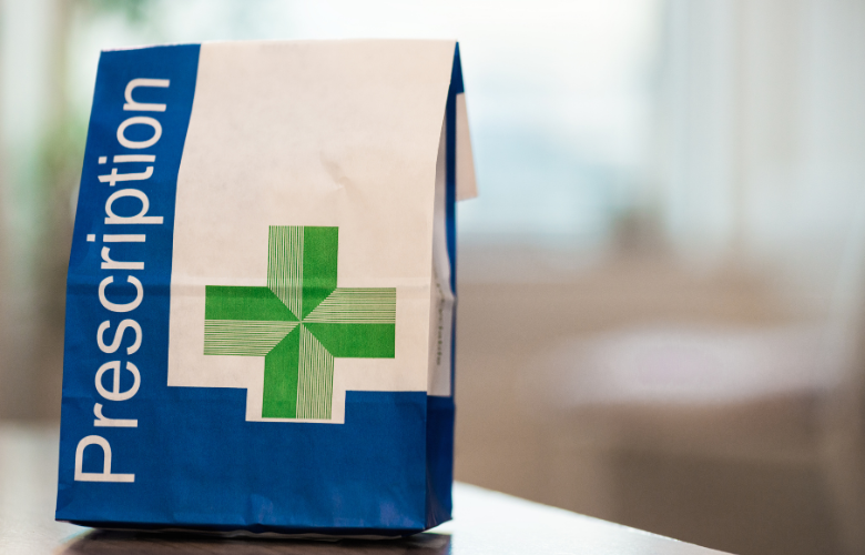 A prescription bag