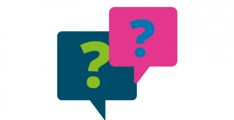 Question marks in speech bubbles Question marks in speech bubbles