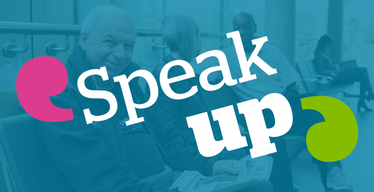 Graphic saying 'Speak-up' Graphic saying 'Speak-up'