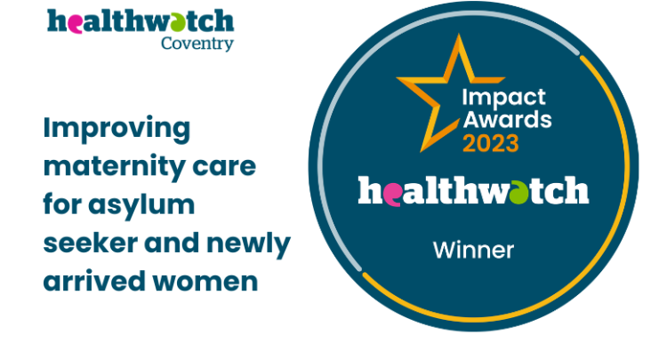 Winner badge for Healthwtch Impact Awards 2023