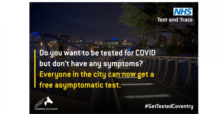 Image to promote Coventry mass testing Image to promote Coventry mass testing