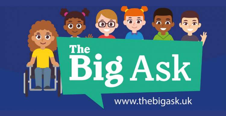 Logo for the Big Ask Logo for Big Ask saying speak up