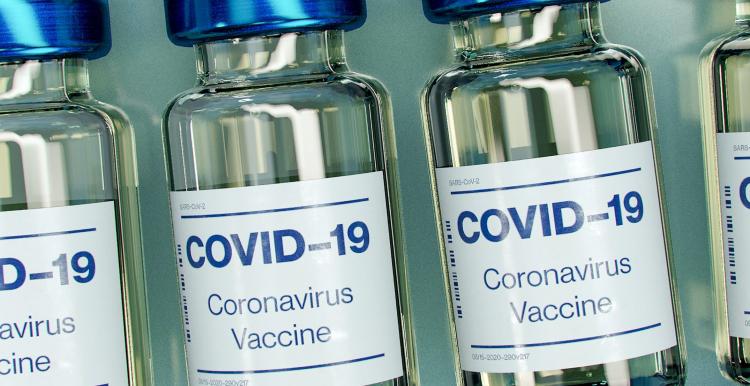 COVID-19 vaccine Picture of bottles of COVID-19 vaccine