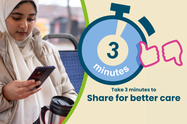 A young woman sits on a bus. She is wearing a headscarf. She is looking down at a mobile phone that she is holding in her hand.