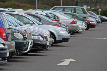 Picture of row of cars parked in car park