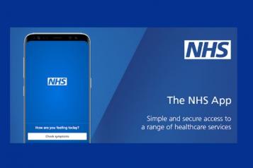Image of NHS App on a mobile phone