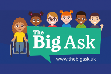 Logo for Big Ask saying speak up